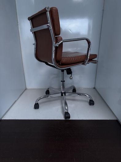 stainless steel and Leather at chair