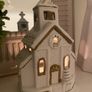 ShabbyChic Tealight Light up Church Image 2