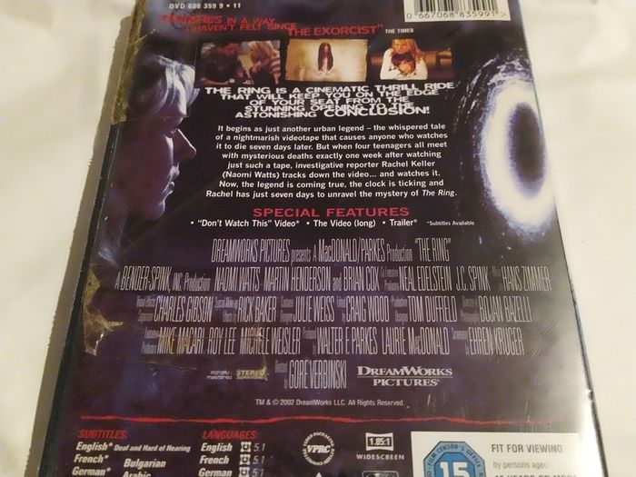 The Ring Dvd
