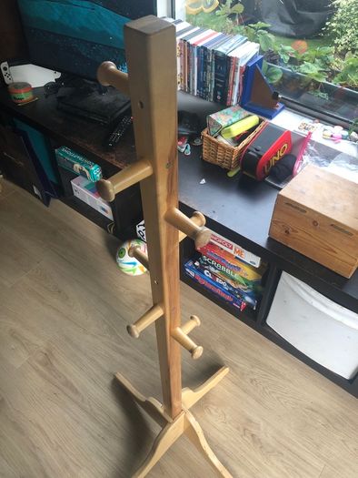 Wooden coat hanger