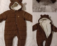 H&m All In One Warm Fleece lined Waterproof Pramsuit SnowSuit