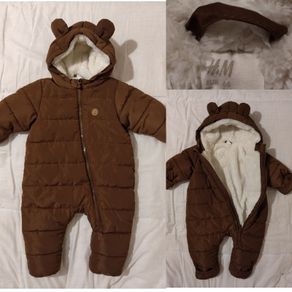 H&m All In One Warm Fleece lined Waterproof Pramsuit SnowSuit