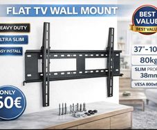 Tv Wall Mount Bracket Flat Tilt 37" - 100"