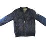 Women's black quilted short bomber jacket Image 3