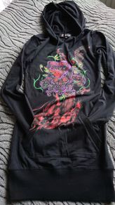 Long Black Hoodie.   Size 8