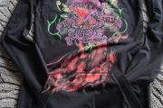 Long Black Hoodie.   Size 8