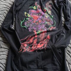 Long Black Hoodie.   Size 8