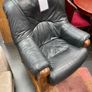 Black leather armchair Image 4