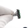 Vintage 900 Silver & Green Chalcedony Filigree Ring Image 8