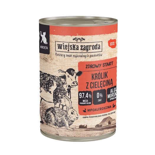 Country of Animals Rabbit with Veal Kitten 400g