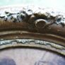 Antique Oval Picture Frame Photo Women Gold Painted Wood 10 x  8 Image 6