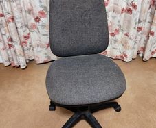 Grey Fabric Swivel Office Chair, Good Condition