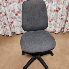 Grey Fabric Swivel Office Chair, Good Condition