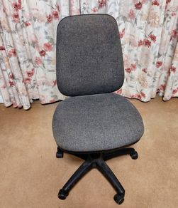 Grey Fabric Swivel Office Chair, Good Condition