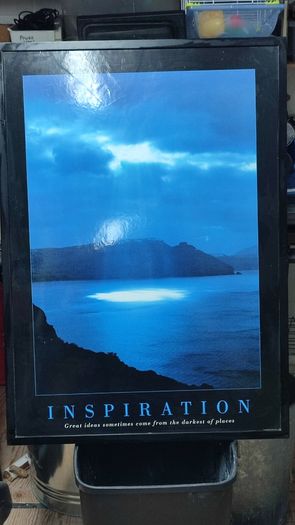 Inspiration Poster Framed Great ideas sometimes come from the darkest of places