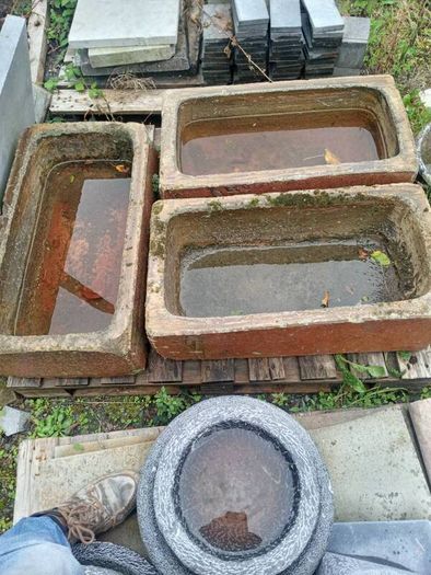 Antique cattle troughs