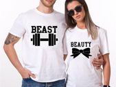 Beast And Beauty Funny Couples T-shirts Great Gift Present For Valentines Day Idea