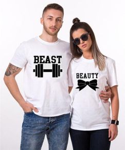 Beast And Beauty Funny Couples T-shirts Great Gift Present For Valentines Day Idea