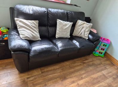 black leather suite