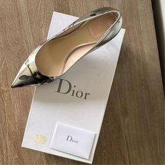 Christian Dior silver leather shoes