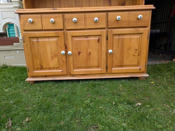 Solid wood cabinet display and console