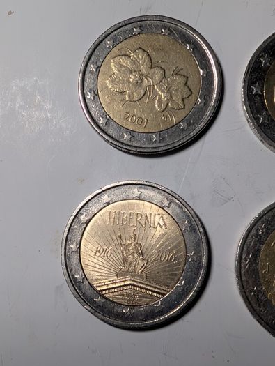 4 x Collectable 2 Euro coins.