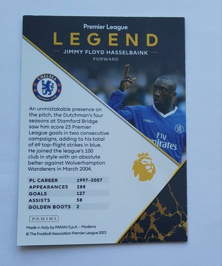 Jimmy Floyd Hasselbaink - Panini Adrenalyn XL Premier League 2024  Legend