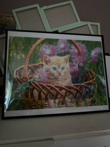 Puzzles in frame.