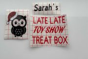 Late Late Toy Show Treat Box adhesive vinyl sticker