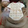 Baby Custom First Christmas Ornament Baby's Bodysuit Shape Birth Stat Ornament Baby Shower Gift Xmass gift Image 2