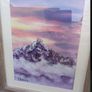 Acrylic snow cap mountain painting Image 3