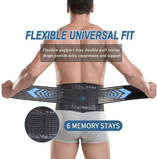 Back Brace for Scoliosis Sciatica and Back Pain Relief, Lumbar Support Belt for Men and Women, Adjustable Lower Back Support Brace with PU
