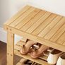 3-Tier Bamboo Shoe Bench, Shoe Rack Storage Organizer, 70 x 28 x 45 cm, ideal for Hallway, Bathroom, Living Room Image 3