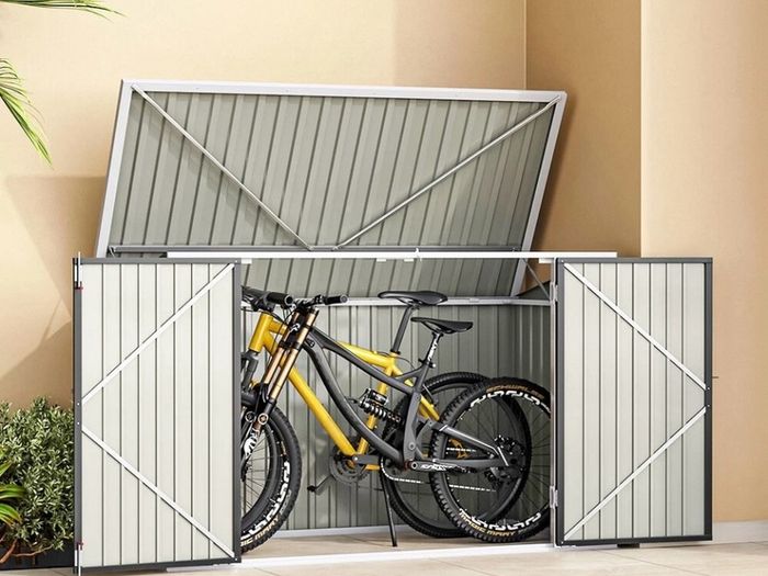 NEW Outdoor Lockable Bike Shed Bicycle Tool Storage Shelter