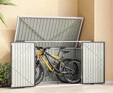 NEW Outdoor Lockable Bike Shed Bicycle Tool Storage Shelter