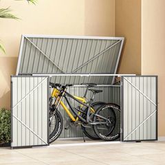 NEW Outdoor Lockable Bike Shed Bicycle Tool Storage Shelter