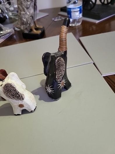 Elephant ornaments x3