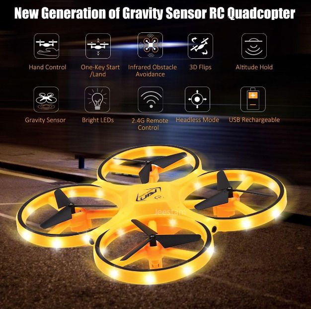 Brand New FIREFLY Smartwatch Intelligent 4-axis Aircraft  Drone Yellow.