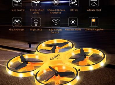 Brand New FIREFLY Smartwatch Intelligent 4-axis Aircraft  Drone Yellow.