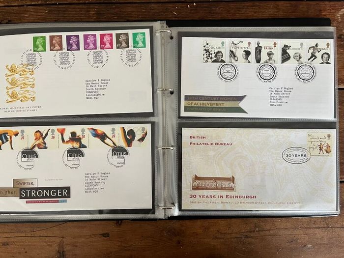 Collection of  78 UK First Day Cover stamps 1993 to 1998 in album