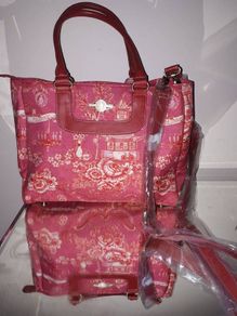 Brand New Pip Studio Designer Pink/Red Patterned Handbag