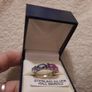 sterling silver multi coloured stone ring Image 2
