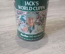 Jack Charlton world cuppa 1990 tea bag tin
