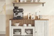 Vintage Sideboard Kitchen Cabinet Storage Cabinet (White)