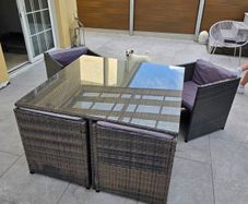 outdoor table and chair