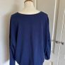 For Her Paris navy/silver cotton top Image 3