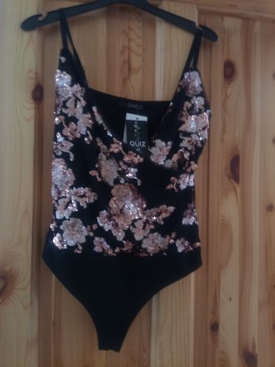 Beautiful Sequin Cami Bodysuit, new