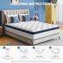 Double Mattress 4FT6, 10.3 Inch Hybrid Mattress, 7-Zone Mattress with Breathable Foam and Individually Pocket Sprung Medium Firm- Extra Lumbar Support(135x190x26cm) Image 3