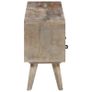 TV Cabinet Grey 130x35x51 cm Solid Rough Mango Wood Image 5