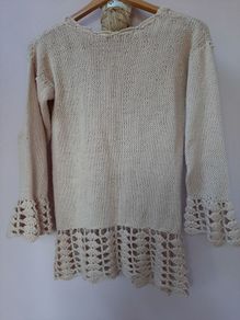 vintage 100% cotton hand knit jumper